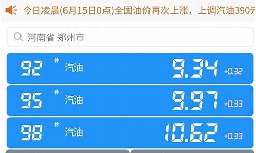 河南省今日油价92汽油多少钱一升价格_河南省今日油价92汽油多少钱一升价格